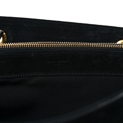 Saint Laurent Suede Monogram Cassandre Shopper Black 16 of 30