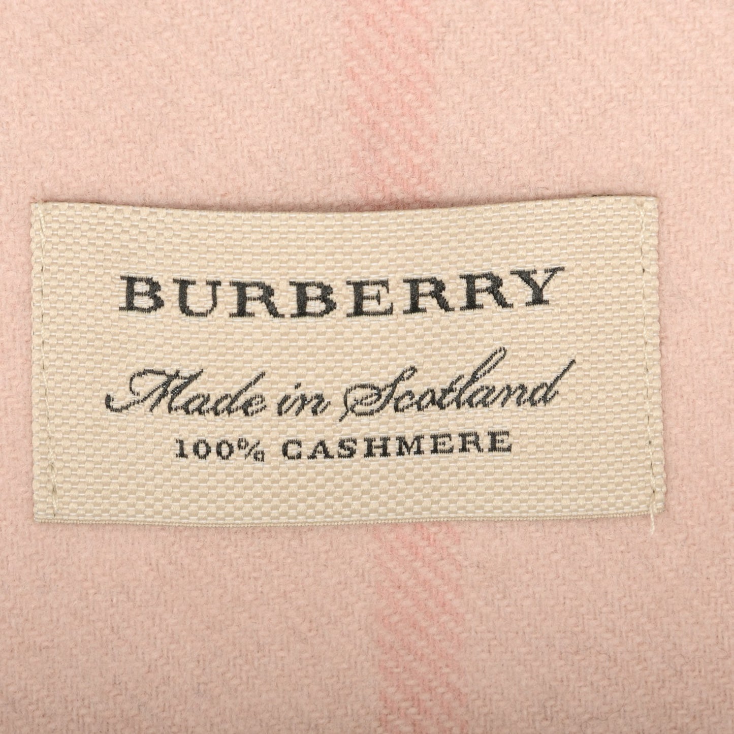 Cashmere Giant Heritage Check Fringe Scarf Ash Rose