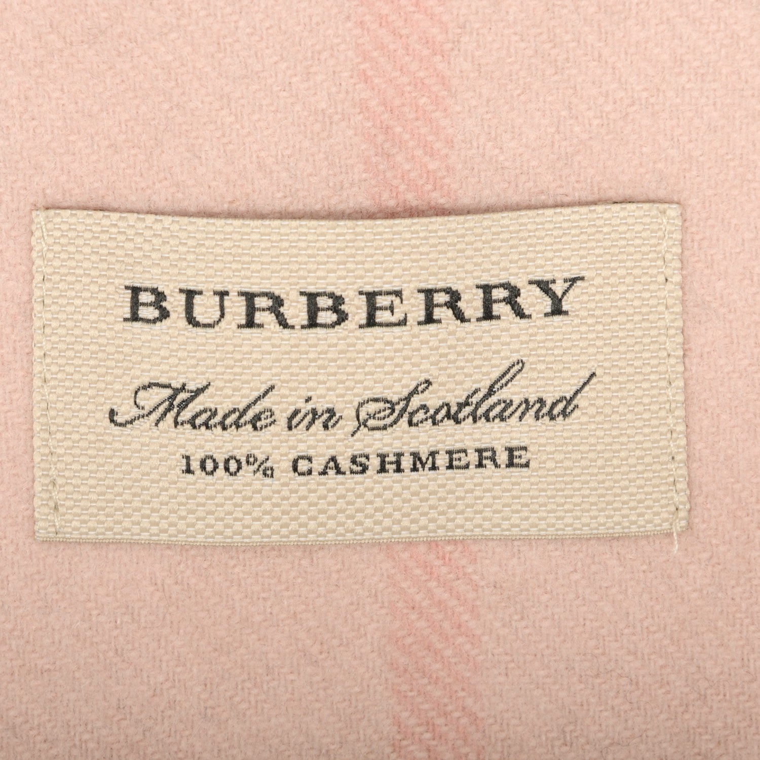Burberry Cashmere Giant Heritage Check Fringe Scarf Ash Rose 4 of 5