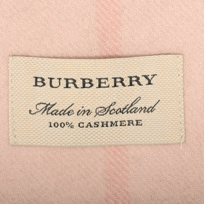 Burberry Cashmere Giant Heritage Check Fringe Scarf Ash Rose 4 of 5