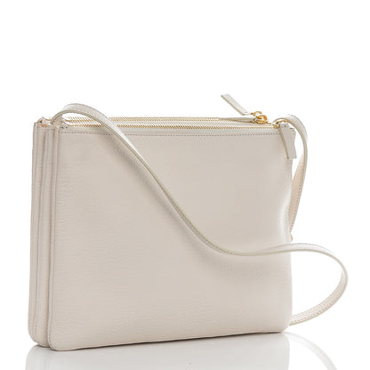 Celine Goatskin Large Trio Crossbody Bag White 3 of 7