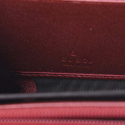 Gucci Shine Shangai Calfskin Lovely Zip Around Wallet Red 7 of 9