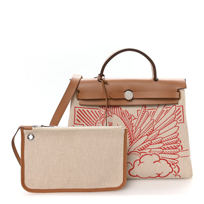 Hermes Vache Hunter Toile Pegase Pop Herbag Zip Retourne 31 PM Capucine 3 of 11