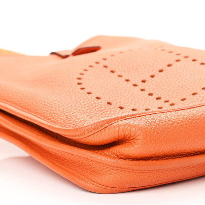 Hermes Taurillon Clemence Evelyne III PM Orange 9 of 10