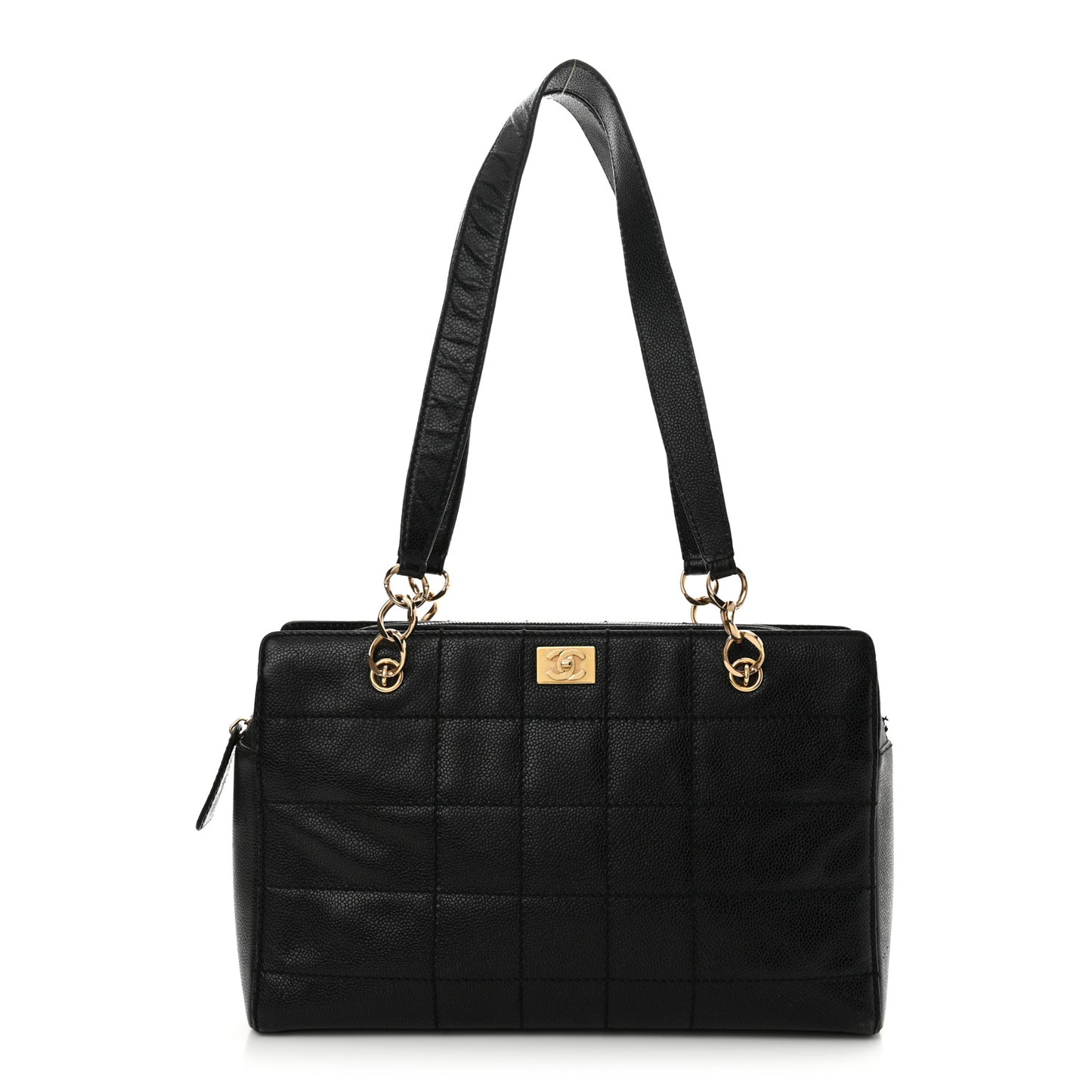 Caviar Stitched Chocolate Bar Shopping Black