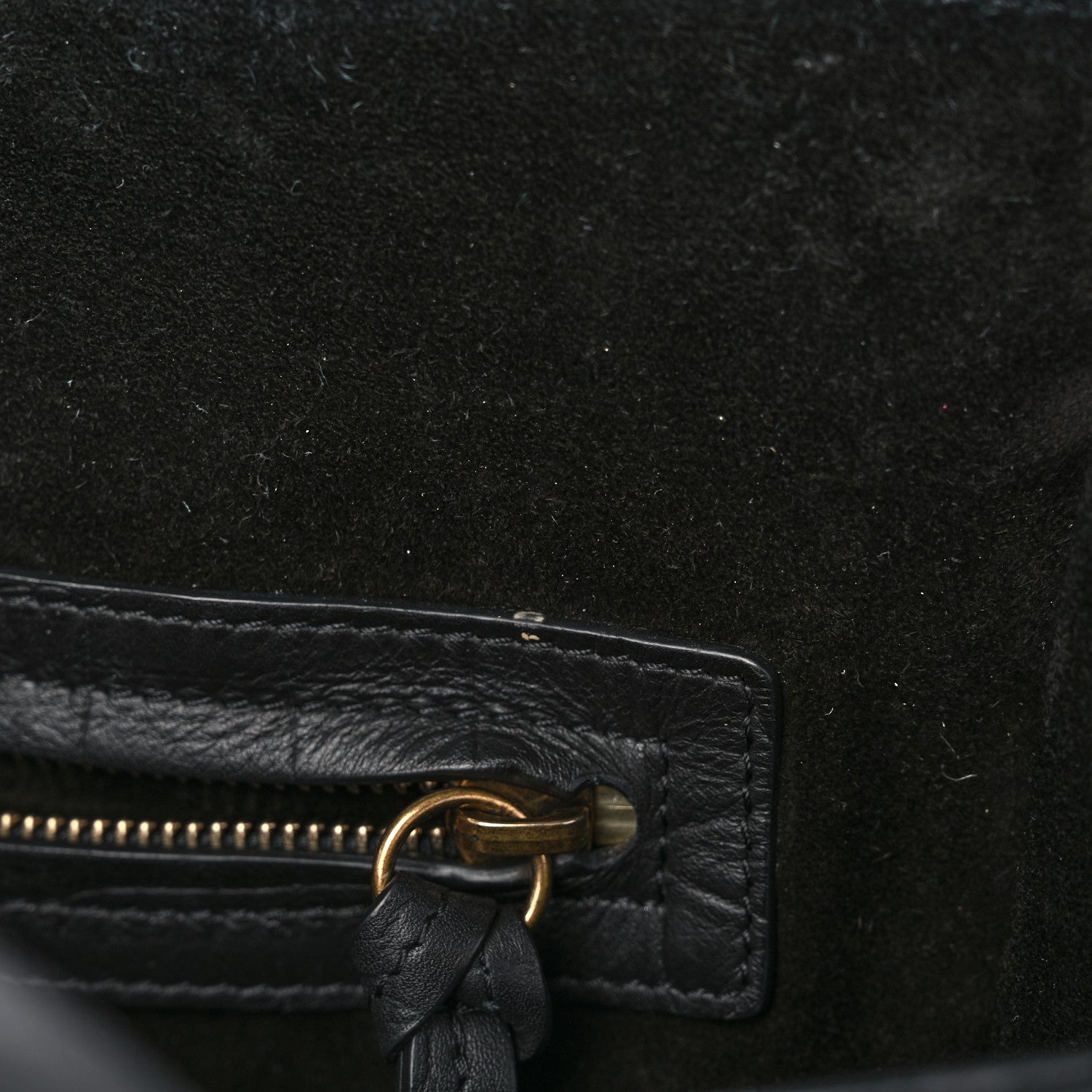 Celine Crocodile Embossed Calfskin Medium Phantom Luggage Black 11 of 12