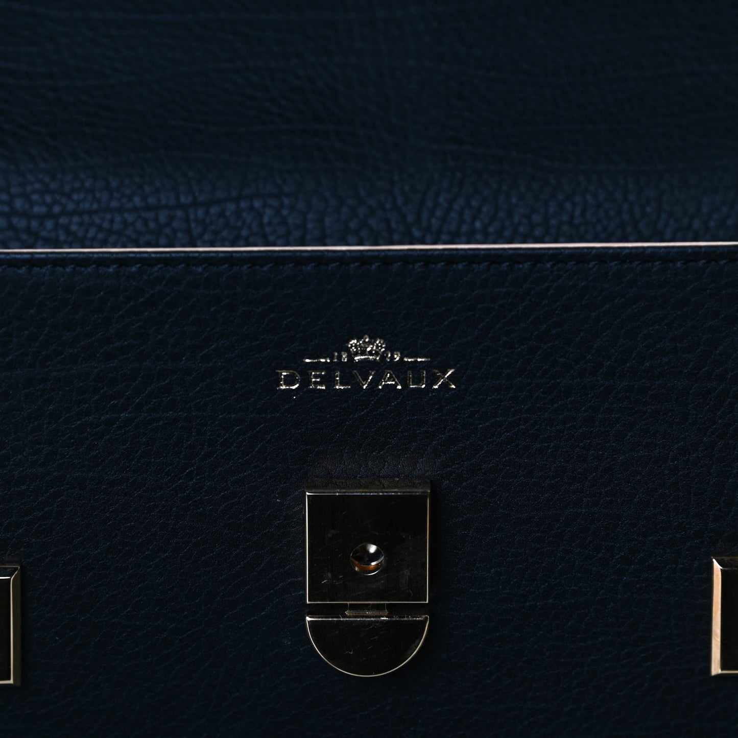 Grained Calfskin MM Metal Frame Tempete Satchel Black