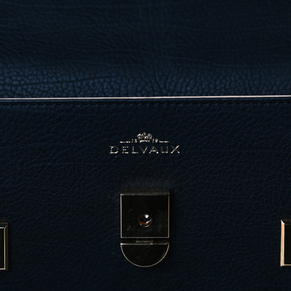 Delvaux Grained Calfskin MM Metal Frame Tempete Satchel Black 5 of 14