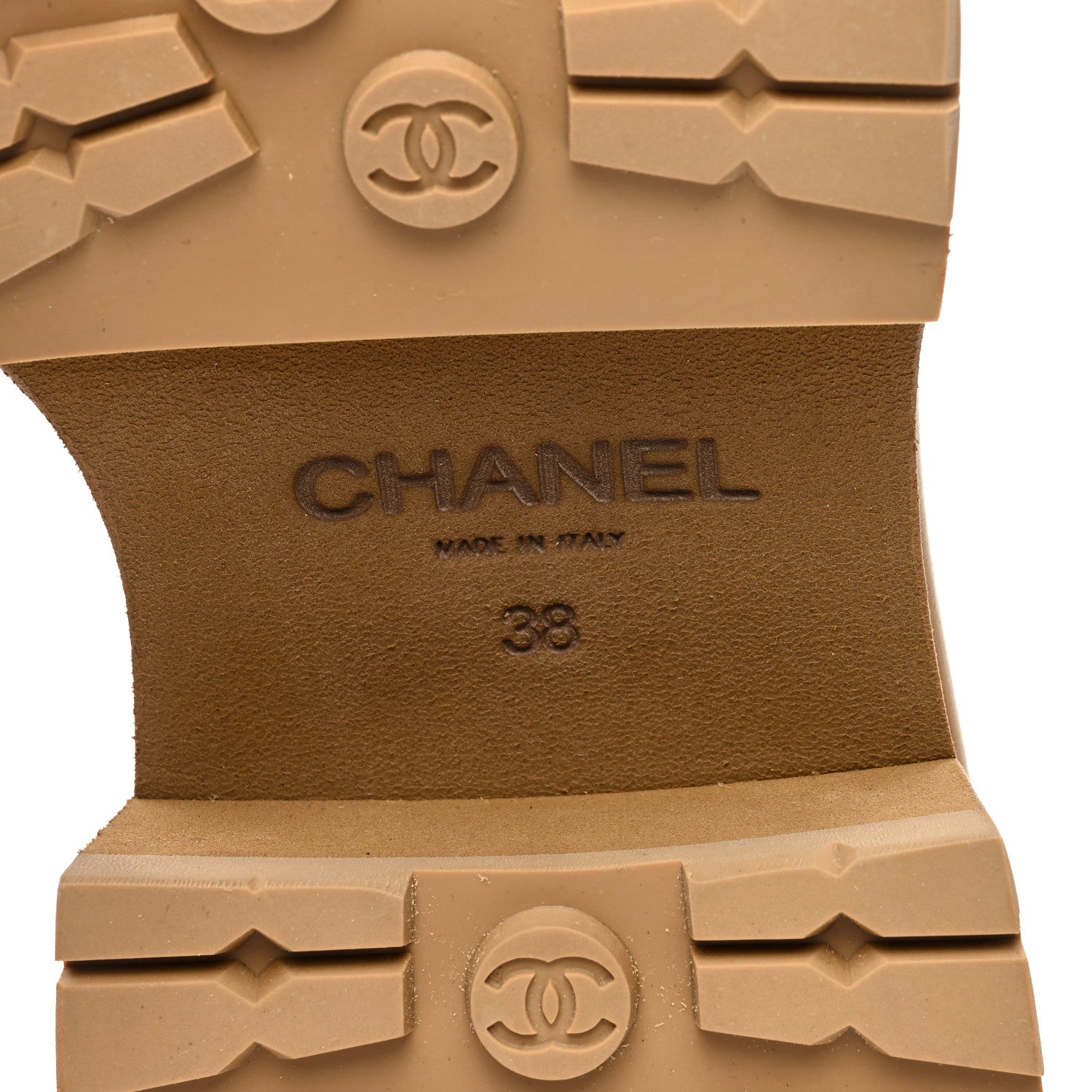 Chanel Suede Lambskin Cap Toe Ankle Boots 38 Light Brown 6 of 8
