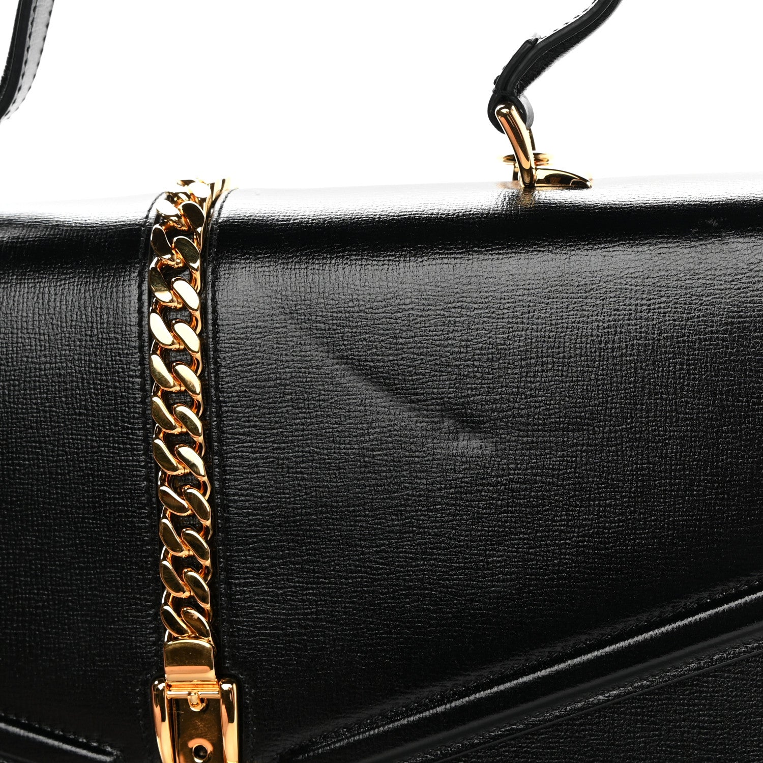 Gucci Azalea Calfskin Medium Sylvie 1969 Top Handle Bag Black 15 of 18