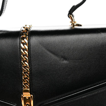 Gucci Azalea Calfskin Medium Sylvie 1969 Top Handle Bag Black 15 of 18