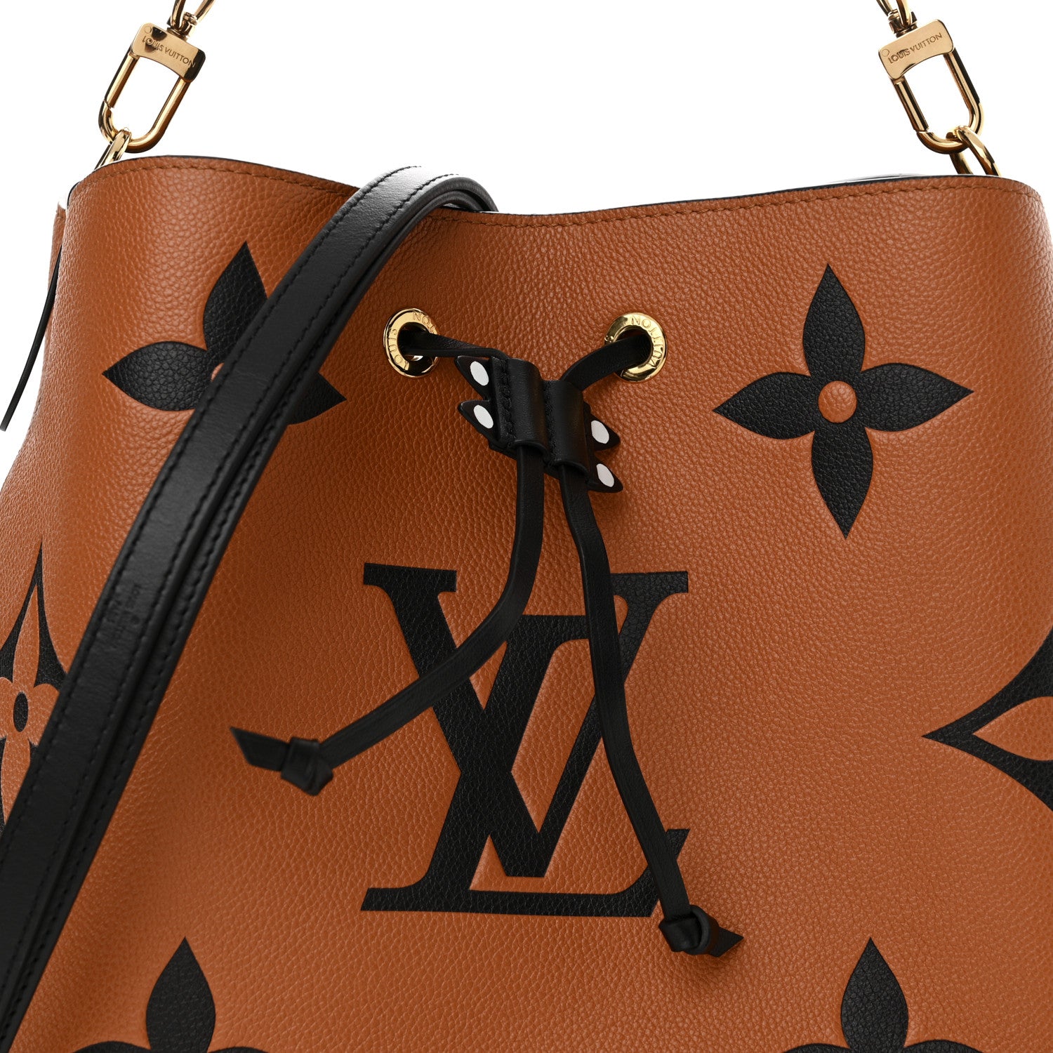 Louis Vuitton Empreinte Monogram Giant Crafty Neonoe MM Caramel Black 9 of 12