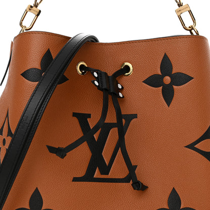 Louis Vuitton Empreinte Monogram Giant Crafty Neonoe MM Caramel Black 9 of 12