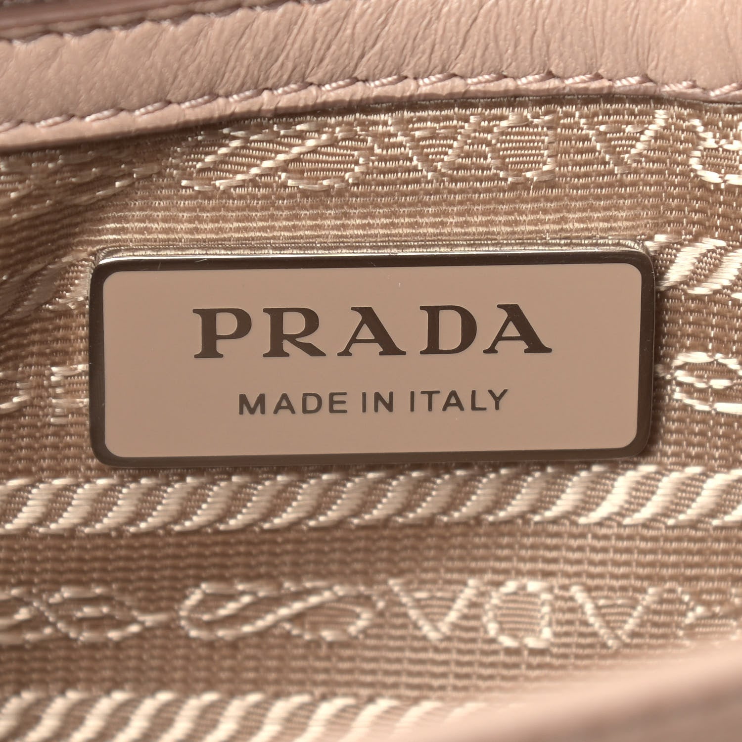 Prada Nappa Triangle Stitched Large Spectrum Bag Cipria 6 of 12