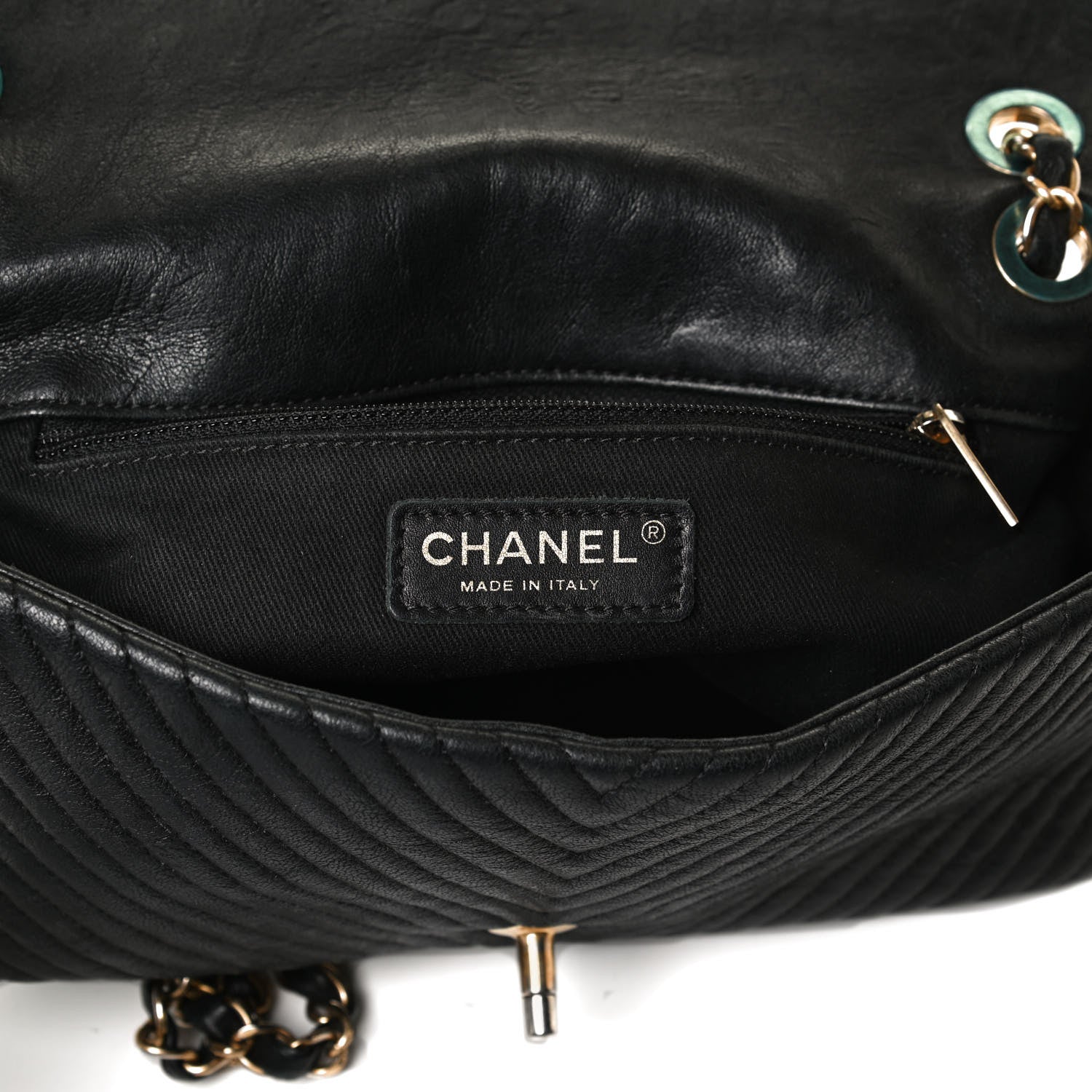 Chanel Calfskin Surpique Chevron Small Flap Black 6 of 18
