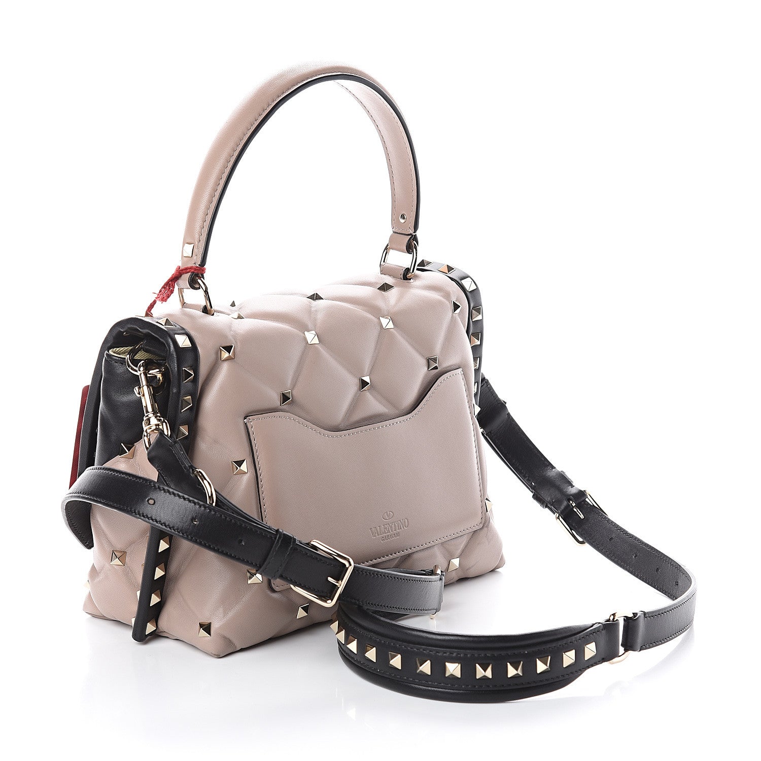 Valentino Garavani Nappa Medium Candystud Top Handle Bag Black Poudre 2 of 8