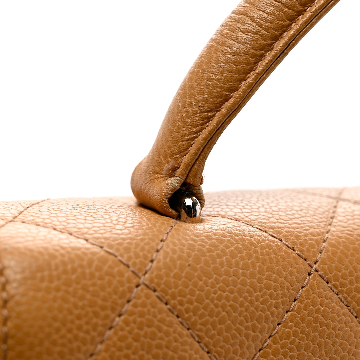 Caviar Quilted Jumbo Kelly Flap Beige