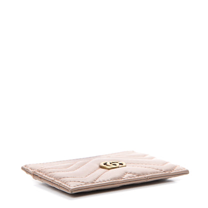 Gucci Calfskin Matelasse GG Marmont Card Holder Porcelain Rose 3 of 7