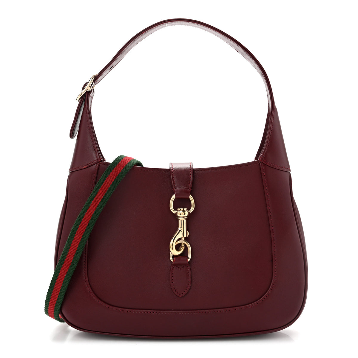 Ancora Calfskin Small Jackie Shoulder Bag Rosso