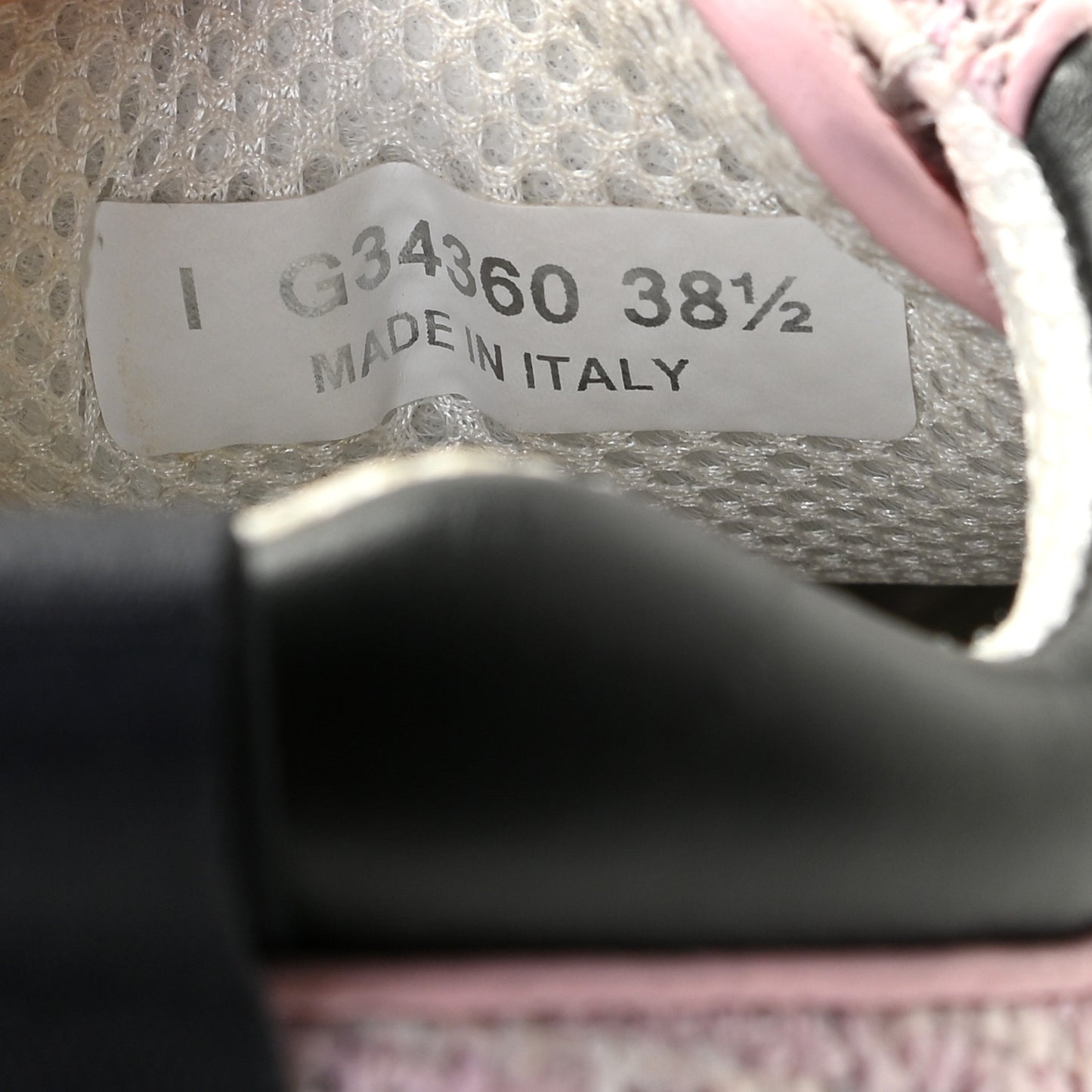 Tweed Suede Calfskin CC Sneakers 38.5 Gray Pink
