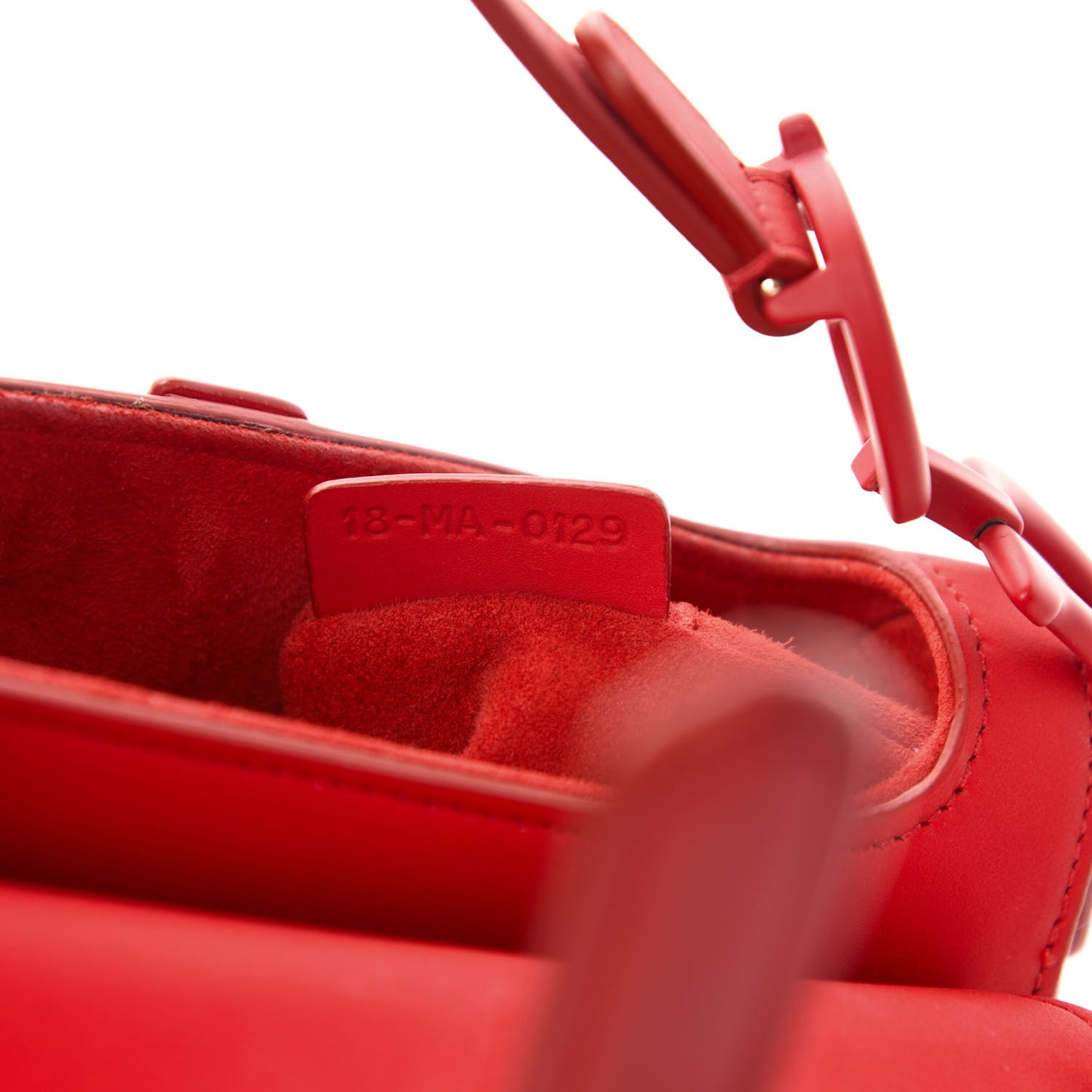 Ultra Matte Calfskin Saddle Bag Red