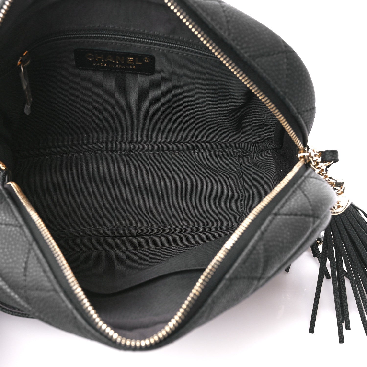 Chanel Iridescent Caviar Quilted Small Coco Tassel Camera Case Black 5 of 10