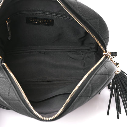 Chanel Iridescent Caviar Quilted Small Coco Tassel Camera Case Black 5 of 10