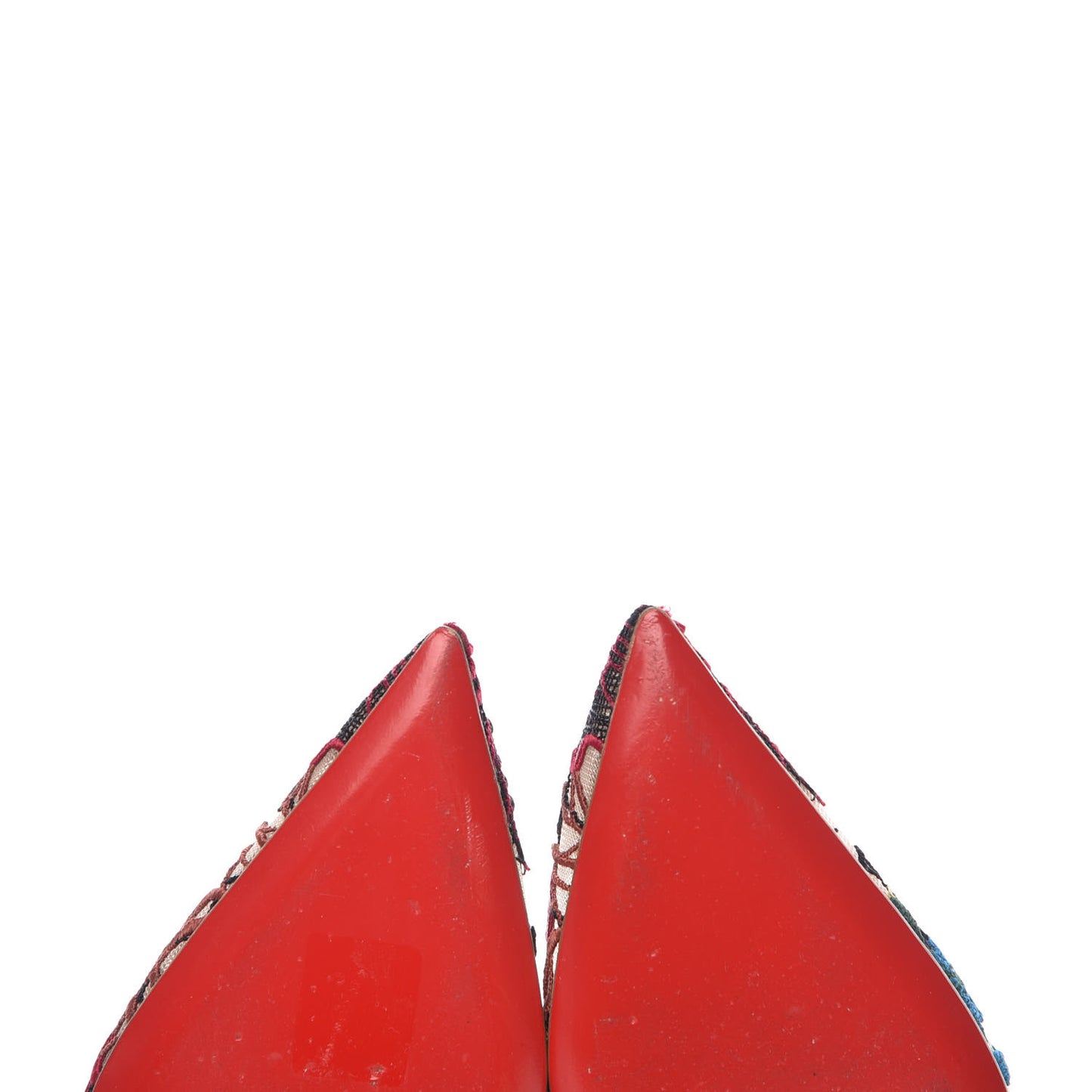 Lace Calfskin Crocodile Embossed Follies 100 Pumps 38.5 Cuoio Multicolor