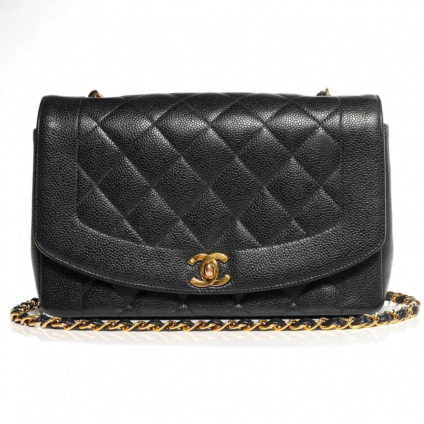 Caviar Medium Flap Black