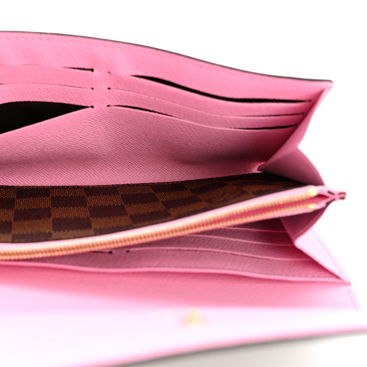 Louis Vuitton Damier Ebene 2022 Christmas Animation Paris Sarah Wallet Pink 5 of 7