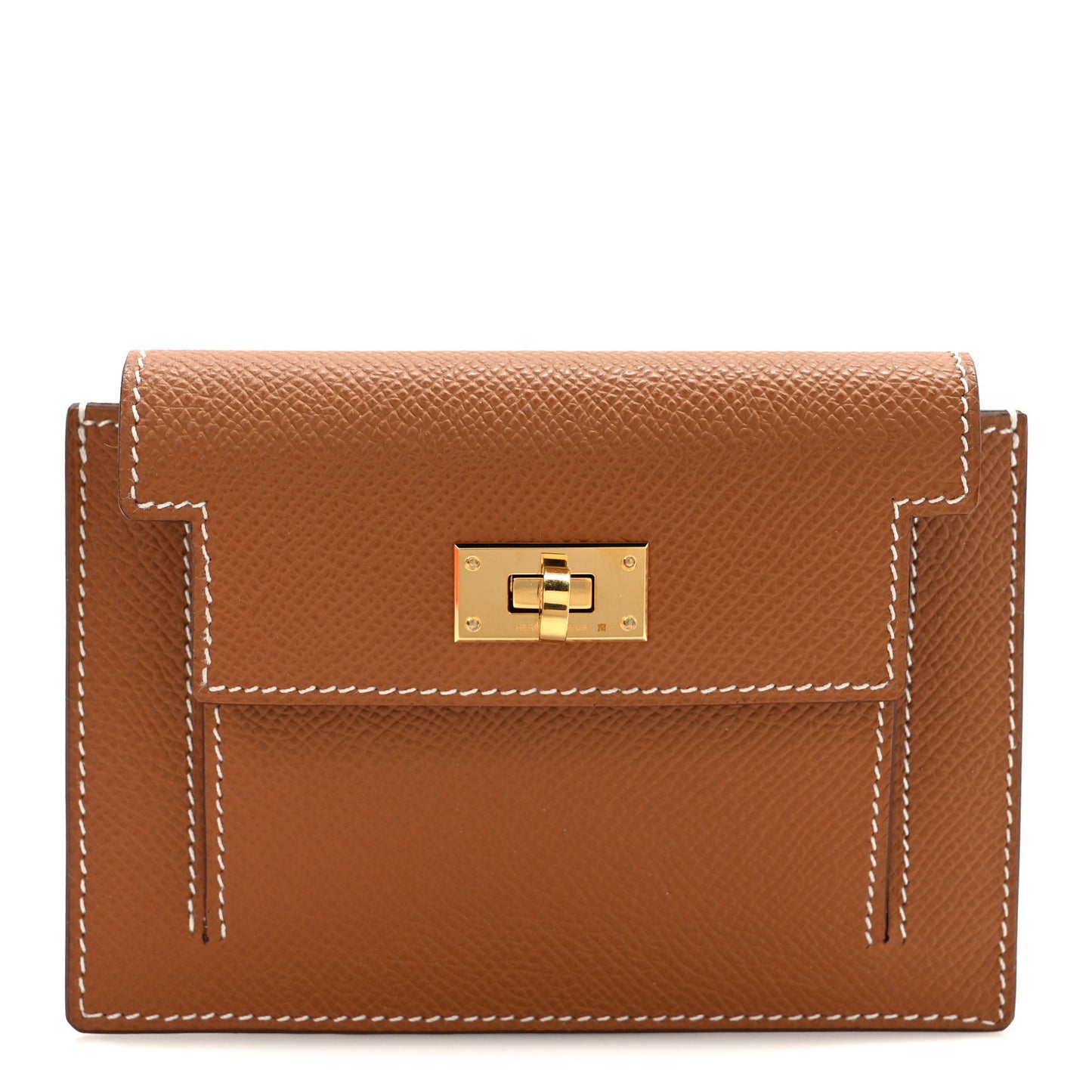 Epsom Kelly Pocket Compact Wallet Gold