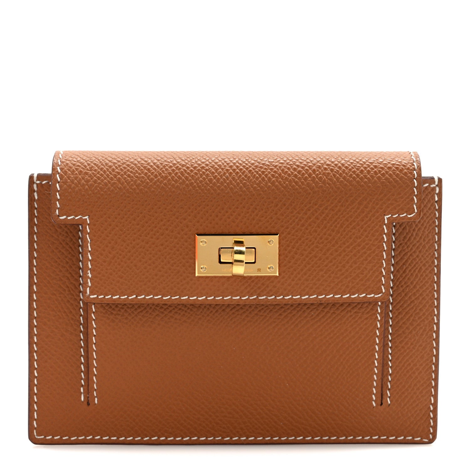 Hermes Epsom Kelly Pocket Compact Wallet Gold 1 of 8