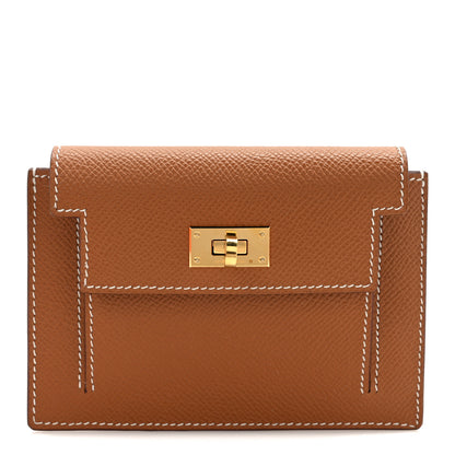 Hermes Epsom Kelly Pocket Compact Wallet Gold 1 of 8