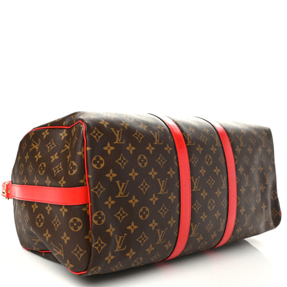 Louis Vuitton Calfskin Monogram Keepall Bandouliere 50 Coquelicot 4 of 8