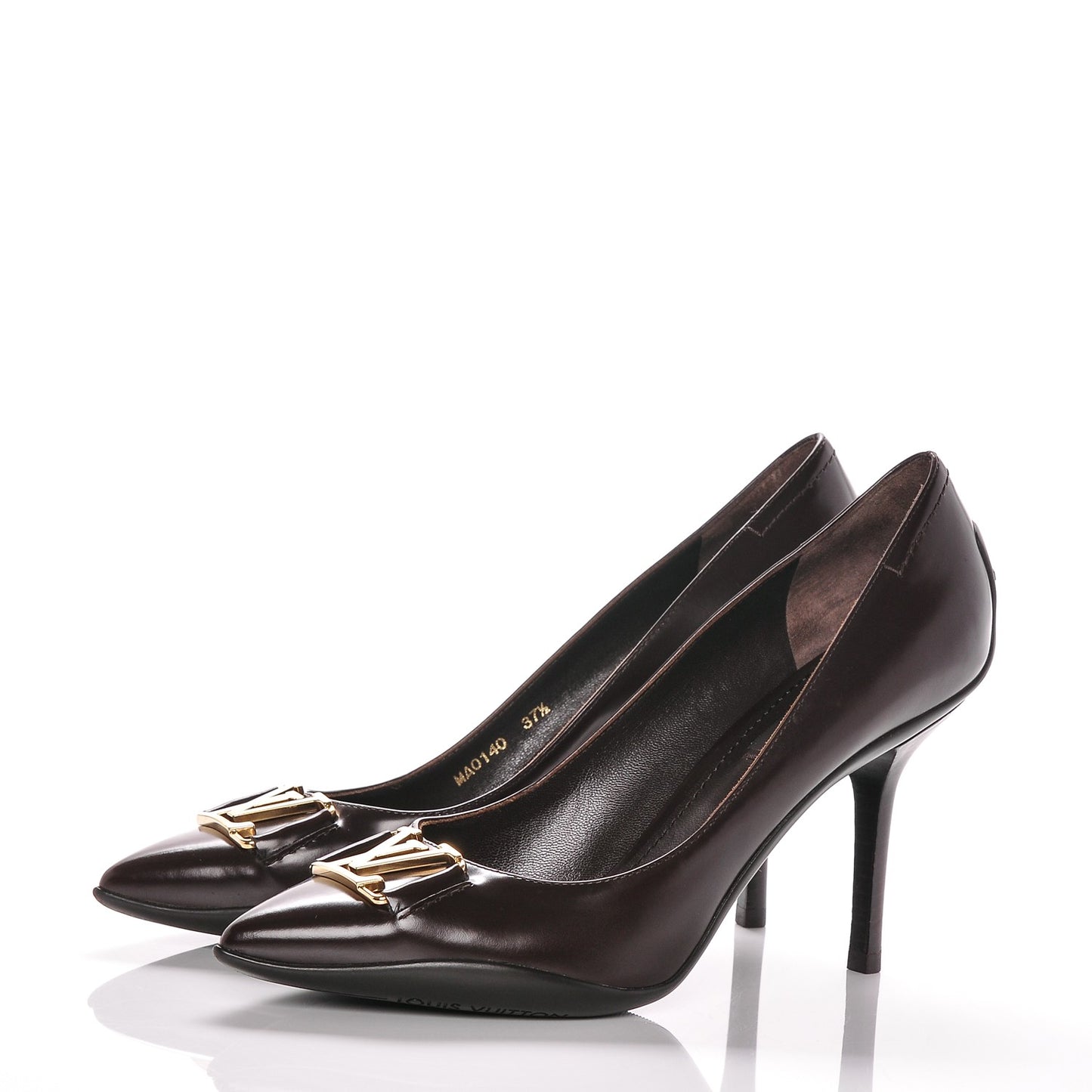 Glazed Calfskin Candice Pumps 37.5 Moka