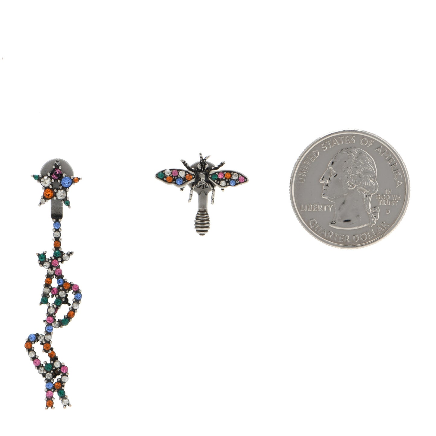 Palladium Crystal J'adior Earrings Multicolor