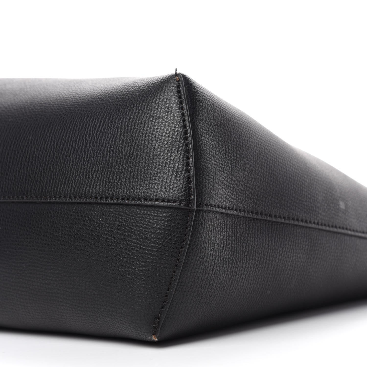 Fendi Vitello Vienna Enamel F is Fendi Shopping Tote Black Taupe 10 of 12