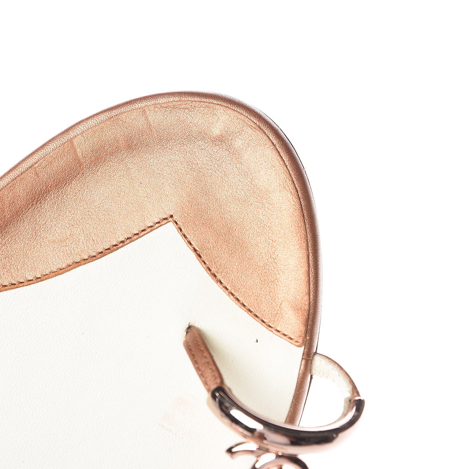 Chanel Metallic Calfskin CC Toe Ring Sandals 38 Bronze 15 of 19