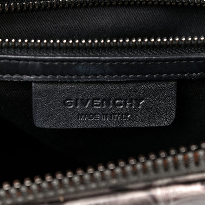 Givenchy Calfskin Crocodile Embossed 3D Stud Medium Antigona Storm Grey 6 of 11