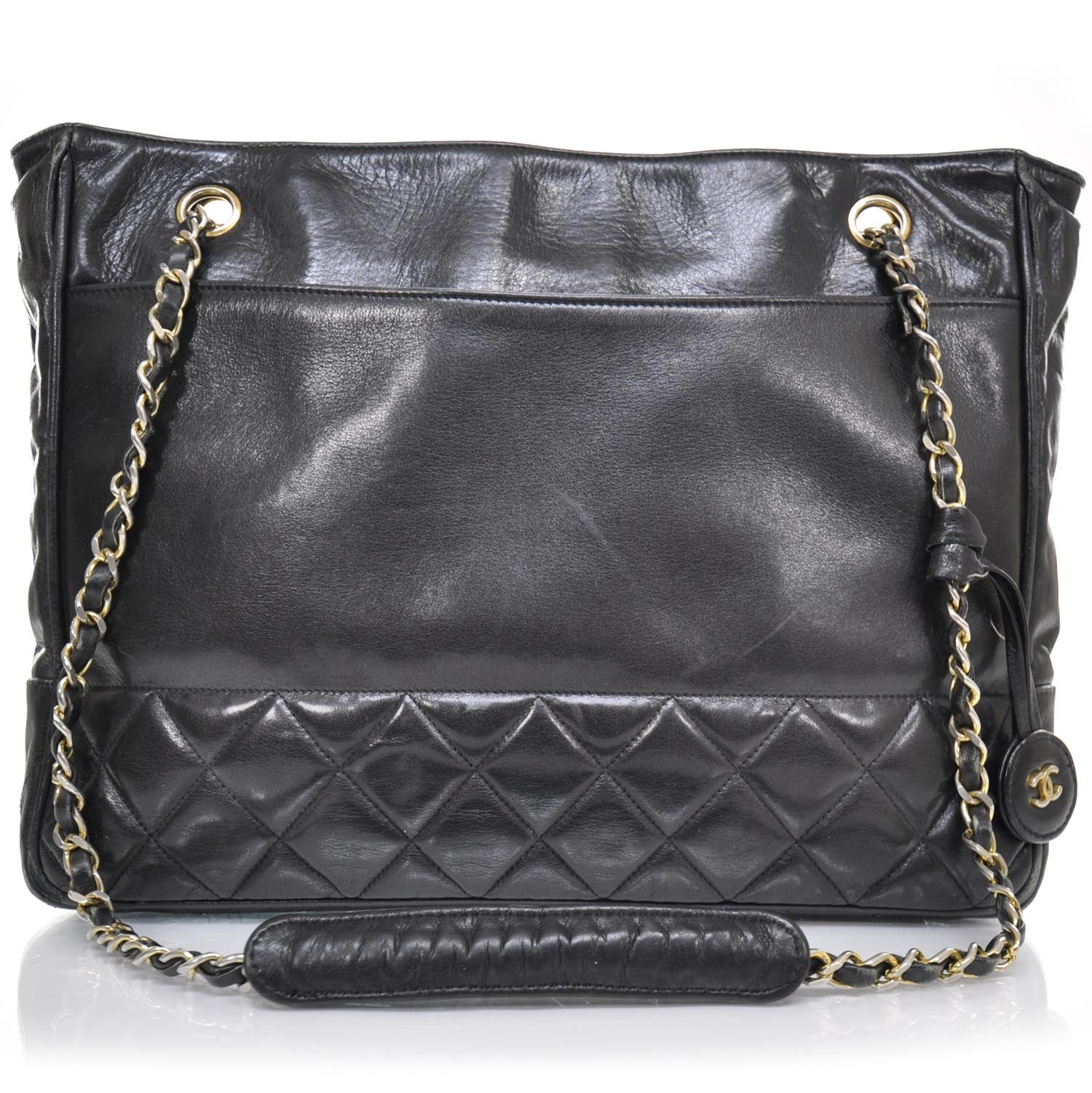 Chanel Lambskin Shoulder Bag Black GHW 1 of 11