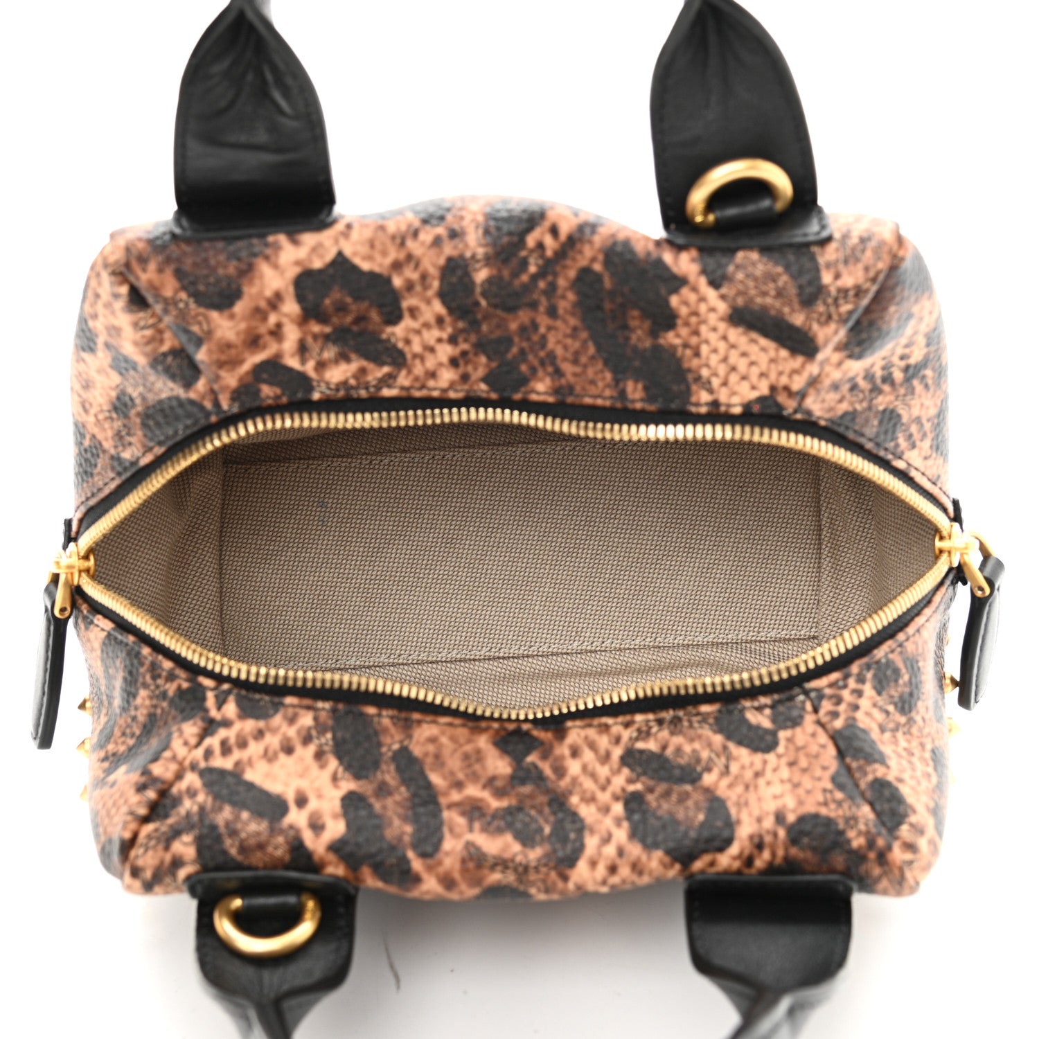 MCM Leopard Print Studded Mini Keana Boston 5 of 8