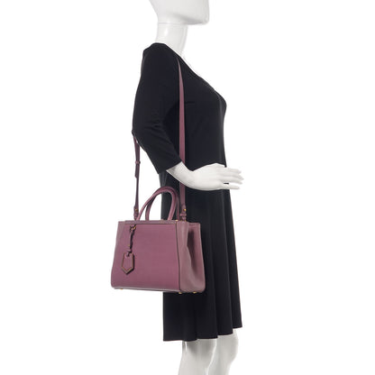 Fendi Vitello Elite Flamingo Petite 2Jours Tote Lilla Glicine 2 of 9