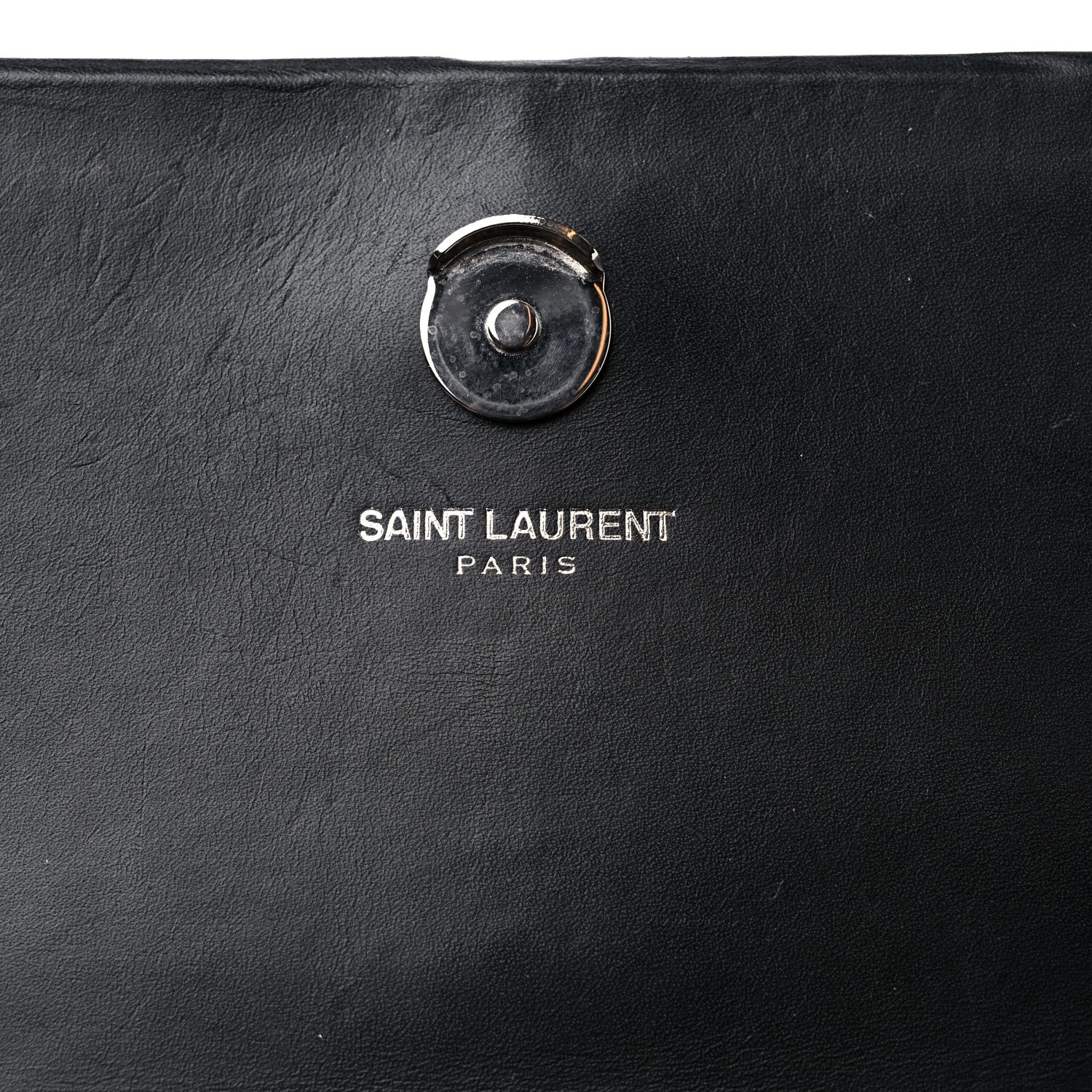 Saint Laurent Glitter Leopard Small Monogram Kate Tassel Satchel Platine Black 6 of 12