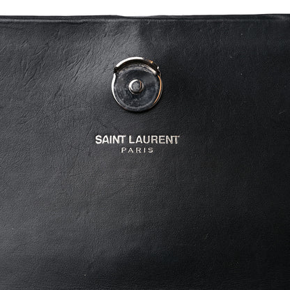 Saint Laurent Glitter Leopard Small Monogram Kate Tassel Satchel Platine Black 6 of 12