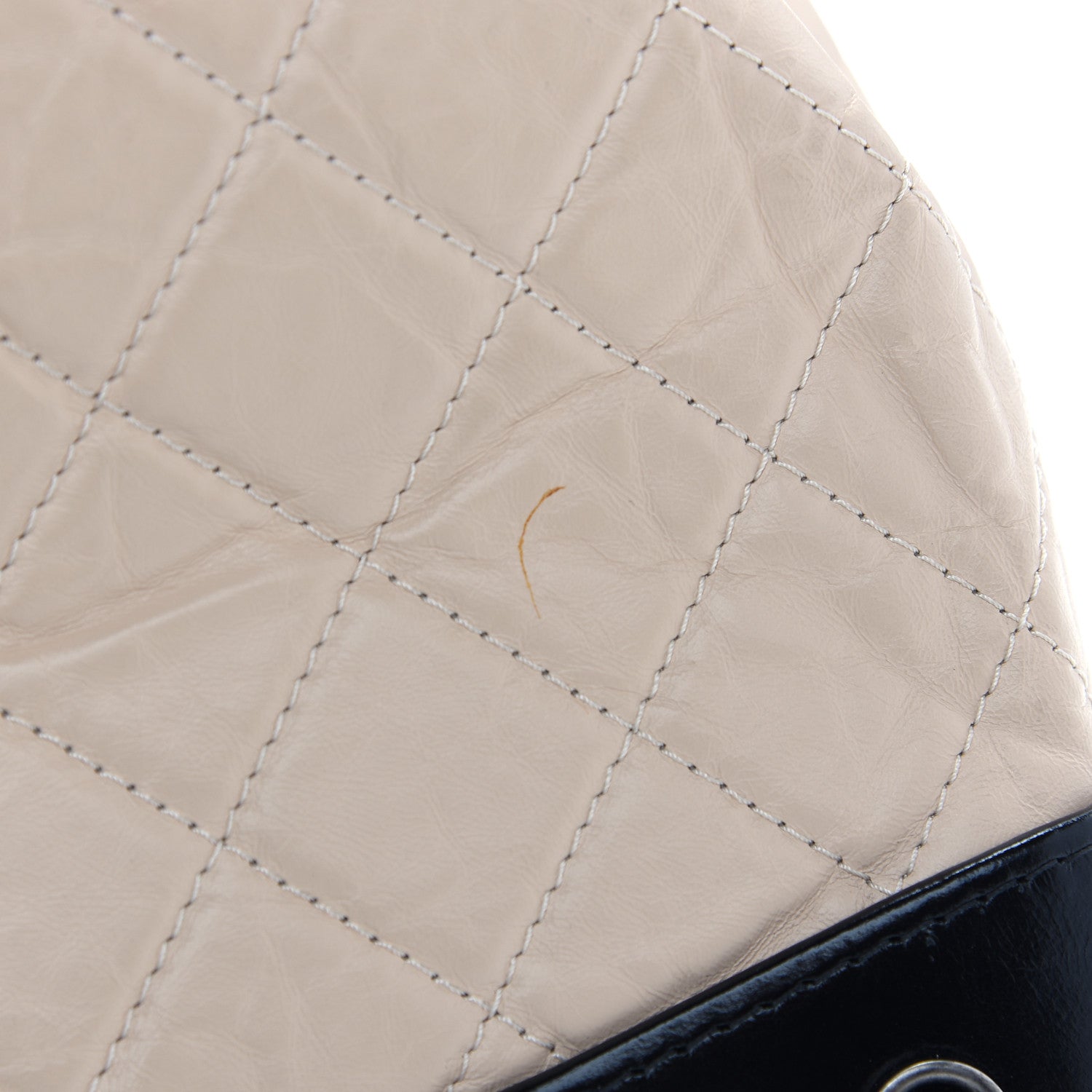 Chanel Aged Calfskin Quilted Small Gabrielle Backpack Beige Black 11 of 12