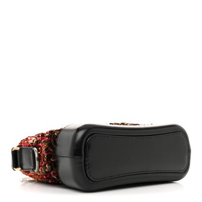 Chanel Sequin Calfskin Small Gabrielle Hobo Red Black 4 of 12