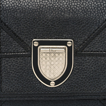 Christian Dior Grained Calfskin Cannage Diorama Elancee Wallet Black 7 of 10