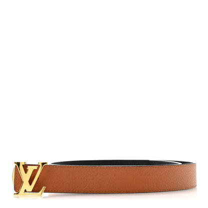 Louis Vuitton Taurillon Calfskin 30mm LV Initiales Reversible Belt 80 32 Black 3 of 10