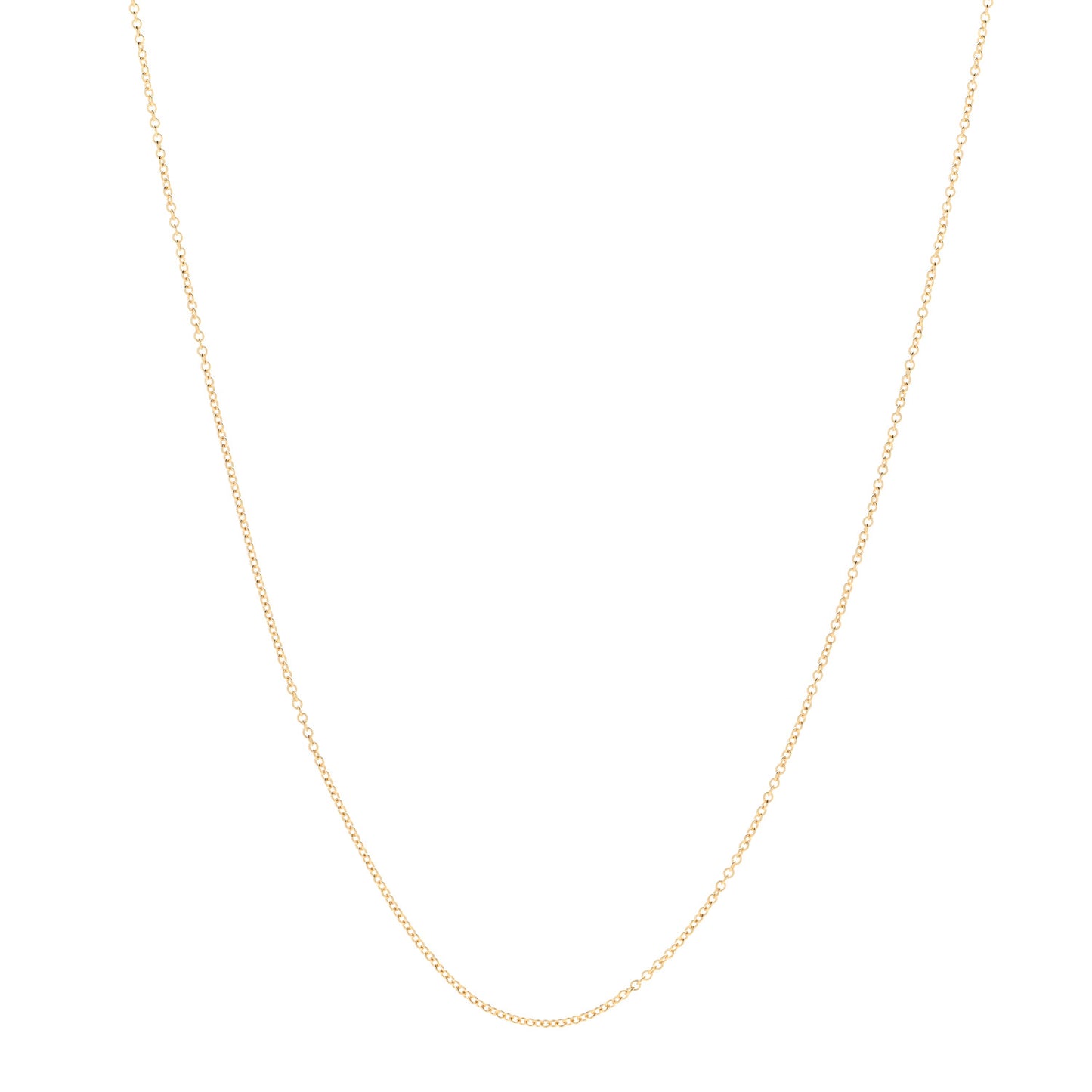 18K Yellow Gold Chain Necklace 16"