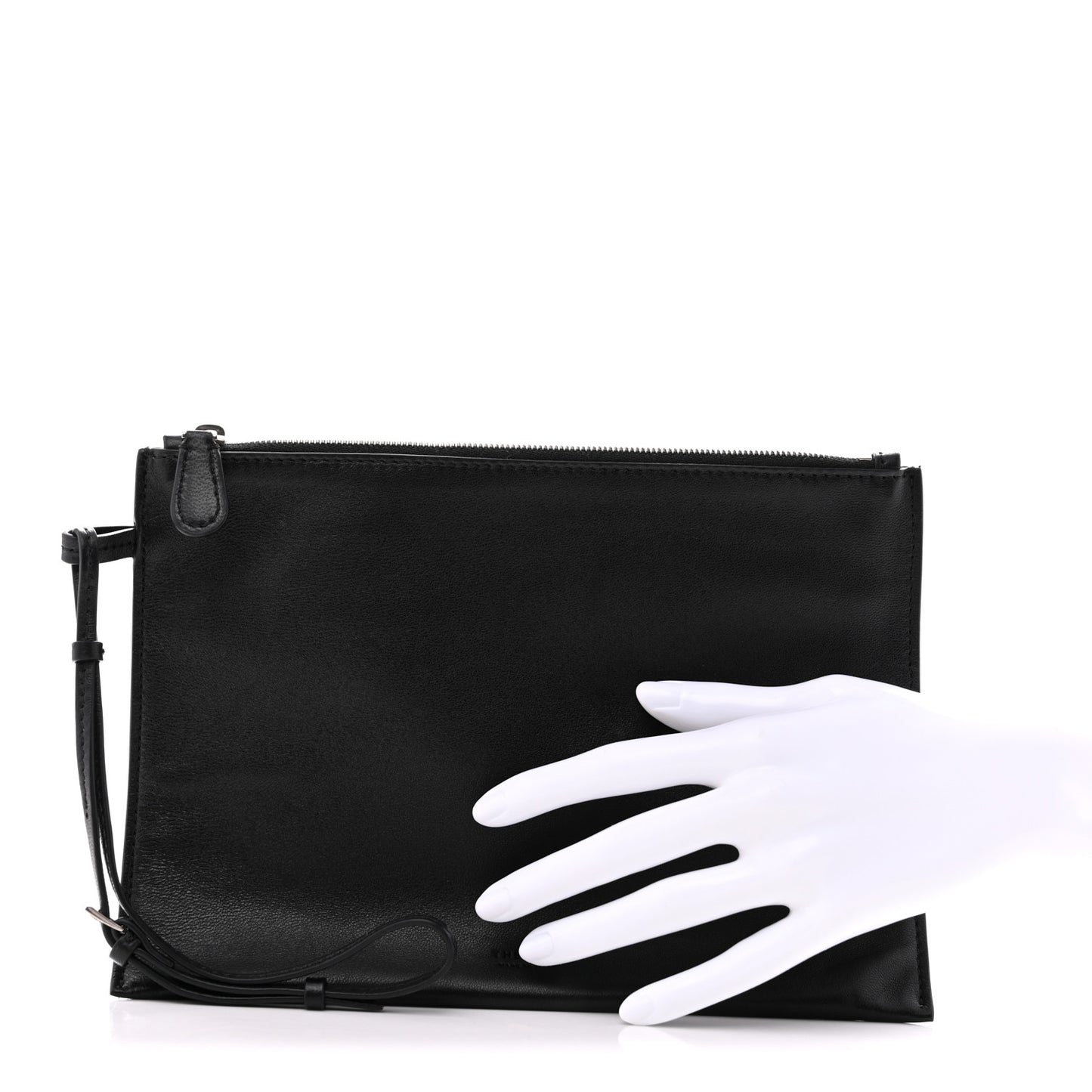 Nappa Wristlet Pouch Black